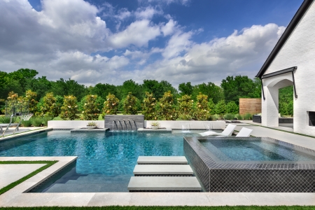 Modern expansive pool environment