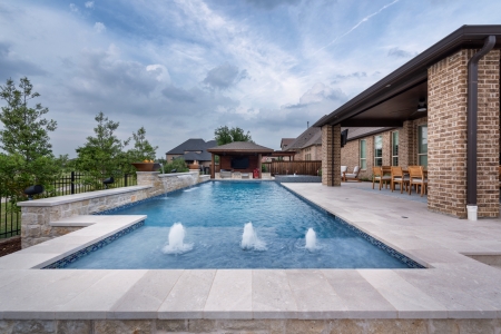 Geometric lines and sunken entertainment