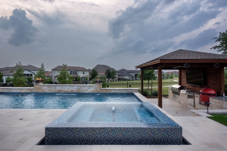 Geometric lines and sunken entertainment