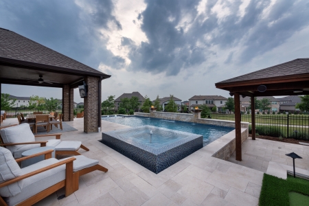 Geometric lines and sunken entertainment