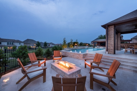 Geometric lines and sunken entertainment