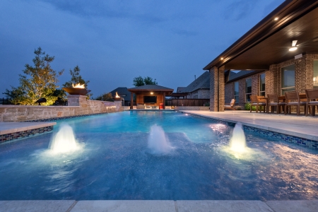 Geometric lines and sunken entertainment