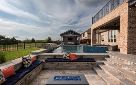 Double sunken fire pits