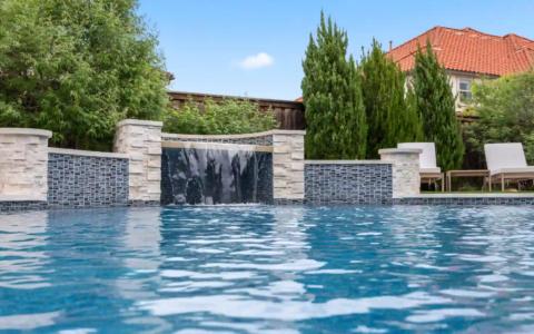 Water view of a waterfall