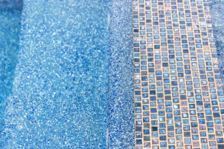 Pool and shining tiles