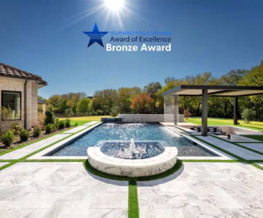 Bronze Award of Excellence above a pool