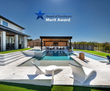 Merit Award of Excellence above an outdoor space